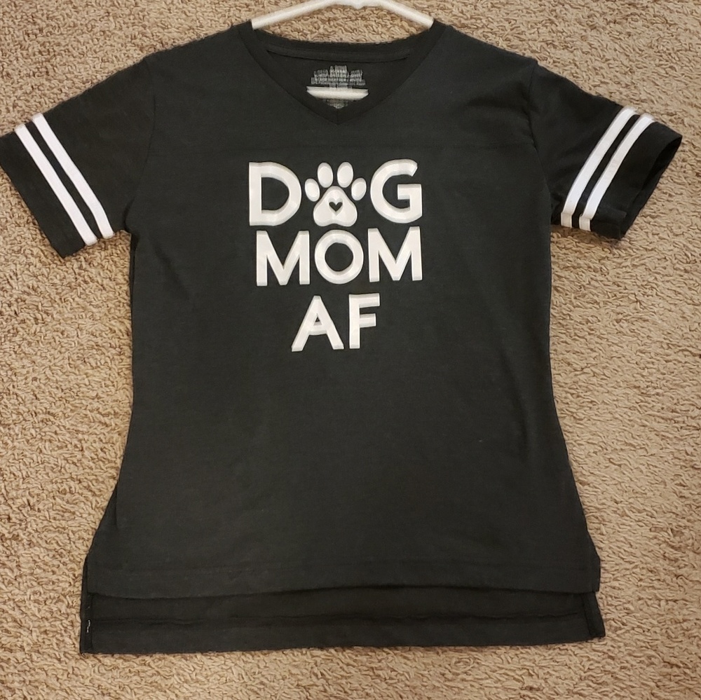 Dog Mom AF Baseball shirt